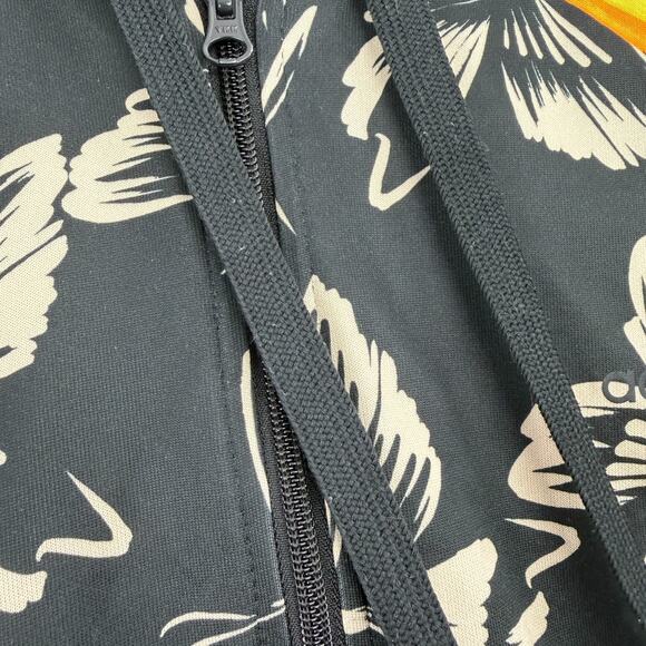 Adidas Farm RIO Track Jacket Womens Large Black Full Zip Butterfly Logo Stripe - Picture 4 of 9